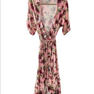 ASOS floral plus size wrap dress